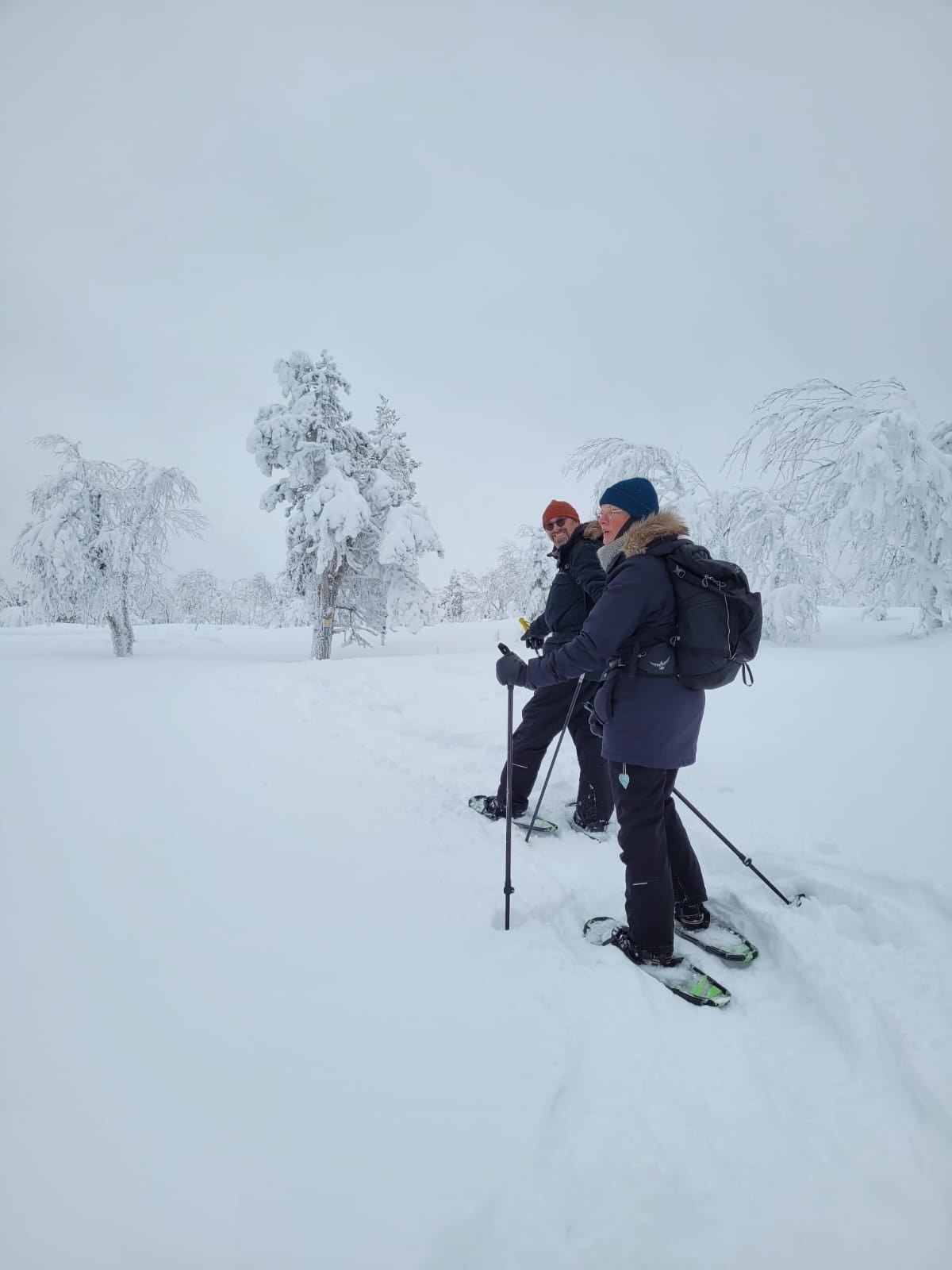 small group snowshoeing Rovaniemi