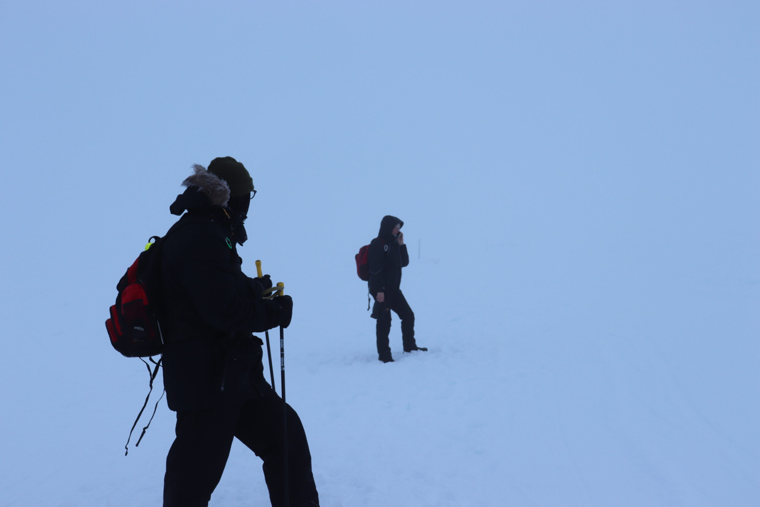 Snowshoeing through a snowy forest in Rovaniemi